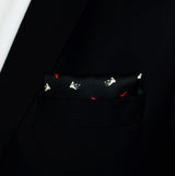 Abstract Horse Silk Pocket Squares