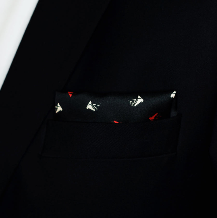 Abstract Horse Silk Pocket Squares