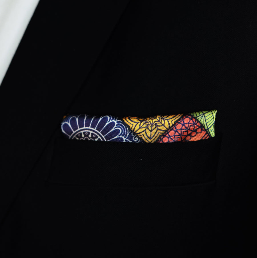 Abstract Matrix Silk Pocket Squares