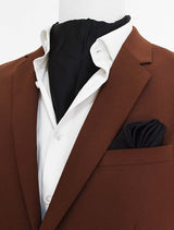 The Black Matter Silk Ascot & Pocket Square Set - Combo Sets | Monzoro Pakistan