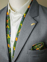 Paisley & Floral Olive Green - Silk Scarf Set - Combo Sets | Monzoro Pakistan