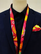 Paisley Shape Silk Men Scarf & Pocket Square Set - Combo Sets | Monzoro Pakistan