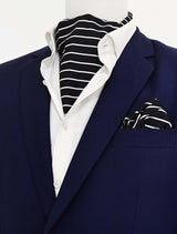 White Cane Crow - Silk Ascot & Pocket Square Set - Combo Sets | Monzoro Pakistan