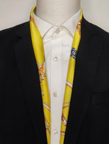 Chains and Straps (yellow) - Silk Scarves - Silk Scarves | Monzoro Pakistan