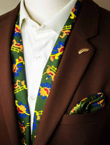Paisley & Floral Olive Green - Silk Scarf Set - Combo Sets | Monzoro Pakistan