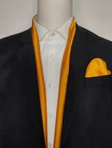 Mustard Solid - Silk Scarf & Pocket Square Set - Combo Sets | Monzoro Pakistan
