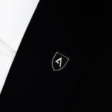 CLASSIC KNIGHT SHIELD – Dark Brown AND GOLD LAPEL PINS