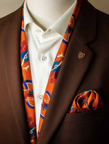 Rust Paisley & Floral - Silk Scarf Set - Combo Sets | Monzoro Pakistan