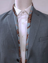 Grey Box Pleated - Silk Scarves - Silk Scarves | Monzoro Pakistan