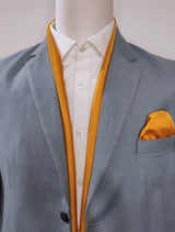 Mustard Solid - Silk Scarf & Pocket Square Set - Combo Sets | Monzoro Pakistan