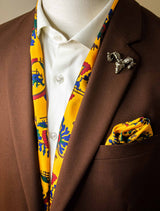 Mustard Paisley & Floral - Silk Scarf Set - Combo Sets | Monzoro Pakistan