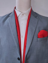 Valentine Red - Silk Scarf & Pocket Square Set - Combo Sets | Monzoro Pakistan