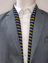 Blue and Gold Stripes - Silk Scarves - Silk Scarves | Monzoro Pakistan