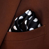 Black Base Polka - Silk Pocket Squares