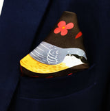 Winter Birds and Autumn Leaves - Silk Pocket Square - Pocket Squares | Monzoro Pakistan