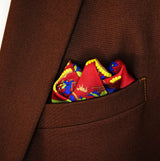 Maroon Paisley and Floral - Silk Pocket Square - Pocket Squares | Monzoro Pakistan