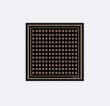 Black & Gold Reversible Silk Pocket Square - Pocket Squares | Monzoro Pakistan