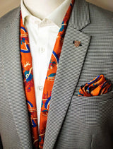 Rust Paisley & Floral - Silk Scarf Set - Combo Sets | Monzoro Pakistan
