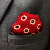 Maroon and Gold Reversible - Silk Pocket Square - Pocket Squares | Monzoro Pakistan
