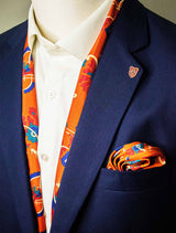 Rust Paisley & Floral - Silk Scarf Set - Combo Sets | Monzoro Pakistan