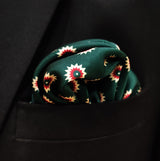 Green and Gold Reversible - Silk Pocket Square - Pocket Squares | Monzoro Pakistan