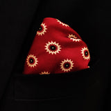 Maroon and Gold Reversible - Silk Pocket Square - Pocket Squares | Monzoro Pakistan