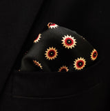 Black & Gold Reversible Silk Pocket Square - Pocket Squares | Monzoro Pakistan