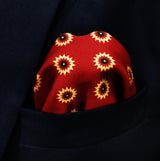Maroon and Gold Reversible - Silk Pocket Square - Pocket Squares | Monzoro Pakistan