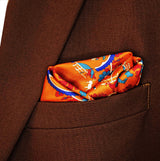 Rust Paisley and Floral - Silk Pocket Square - Pocket Squares | Monzoro Pakistan