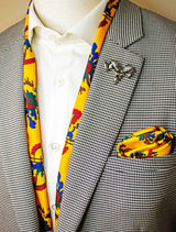 Mustard Paisley & Floral - Silk Scarf Set - Combo Sets | Monzoro Pakistan