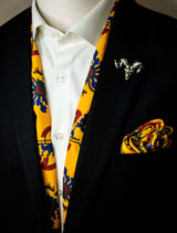 Mustard Paisley & Floral - Silk Scarf Set - Combo Sets | Monzoro Pakistan