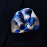 Seamless Hand Drawn Pattern Silk Pocket Square