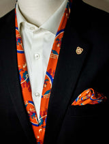 Rust Paisley & Floral - Silk Scarf Set - Combo Sets | Monzoro Pakistan