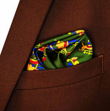 Olive Green Paisley and Floral - Silk Pocket Squares - Pocket Squares | Monzoro Pakistan