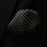 Black Dot Polka - Silk Pocket Squares - Pocket Squares | Monzoro Pakistan