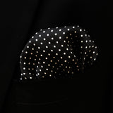 Mini Point Black - Silk Pocket Square - Pocket Squares | Monzoro Pakistan