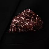 Chocolate HoneyComb Silk Pocket Square