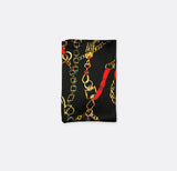 Chains and Straps (Black) Silk Pocket Square