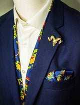 Paisley & Floral Navy Blue - Silk Scarf Set - Silk Scarves | Monzoro Pakistan