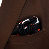 Black Dalmatian Silk Pocket Squares