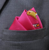Chains and Straps (Pink) Silk Pocket Square