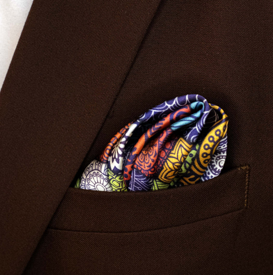 Abstract Matrix Silk Pocket Squares