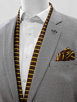 Yellow Cane Hazel Silk Scarf Set - Combo Sets | Monzoro Pakistan