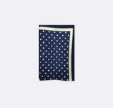 Starry Blue Night Polka Dots Silk Pocket Square