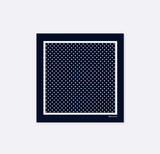 Starry Blue Night Polka Dots Silk Pocket Square