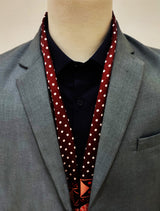 Chocolate Brown Polka Drops - Silk Scarves - Silk Scarves | Monzoro Pakistan