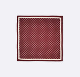 Dark Maroon with White Polka Dots - Silk Pocket Square - Pocket Squares | Monzoro Pakistan