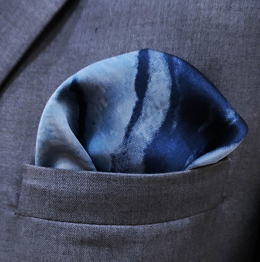 Deep Blue Ocean Silk Pocket Squares