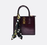 Black and gold daisy silk twilly Scarves