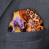 Mixed Pattern Silk Pocket Square